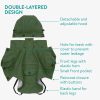 Pelerina de ploaie cu gluga pentru caini Navaris, impermeabila, XL, verde, NAV000039UR008C