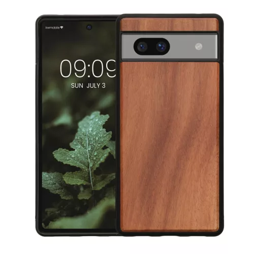 Husa Google Pixel 7a, Maro, Lemn/Silicon, KWM000019YJ004C