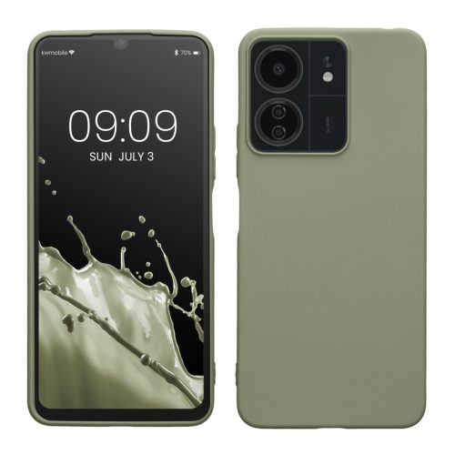 Husa Xiaomi Poco C65/Redmi 13C, Verde deschis, Silicon, KWM000020KM002C