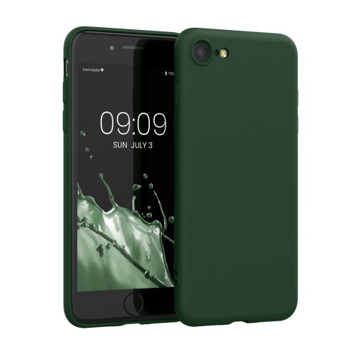 Husa Apple iPhone SE (2022)/iPhone SE (2020)/iPhone 8, Verde inchis, Silicon, KWM000010IU095C