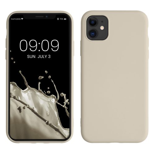 Husa Apple iPhone 11, Crem, Silicon, KWM000010SX074C