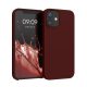 Husa Apple iPhone 12 Mini, Rosu inchis, Silicon, KWM000011JO067C