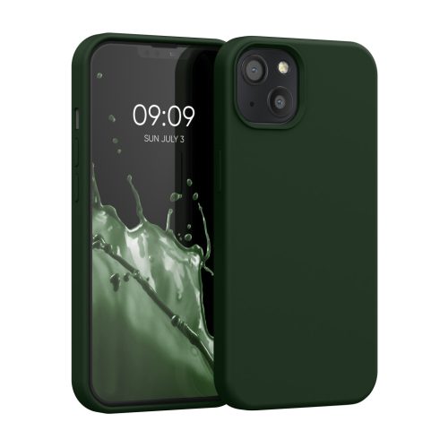 Husa Apple iPhone 13, Verde inchis, Silicon, KWM000013OV096C