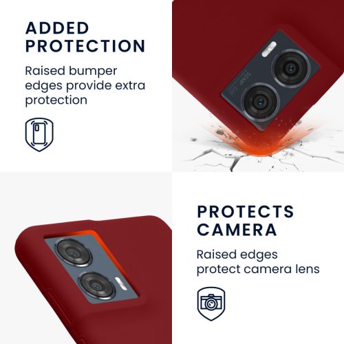 Husa Motorola Edge 50 Fusion, Rosu, Silicon, KWM000022SQ004C