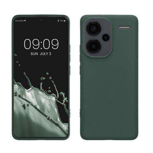 Husa Xiaomi Redmi Note 13 Pro Plus 5G, Verde inchis, Silicon, KWM000020KI006C