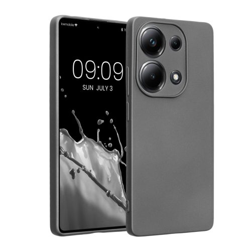 Husa Poco M6 Pro, Gri, Silicon, KWM000020MJ004C