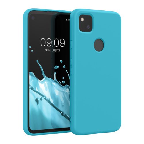 Husa Google Pixel 4a, Albastru deschis, Silicon, KWM000011JE046C