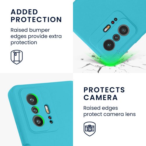 Husa Xiaomi 11T/11T Pro, Albastru deschis, Silicon, KWM000014AW050C