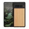 Husa Google Pixel 7 Pro, Maro, Lemn/Silicon, KWM000017MY002C