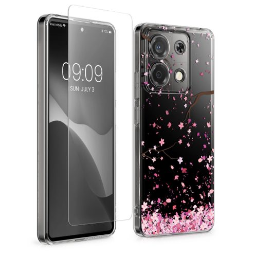 Set Husa si Folie de protectie Xiaomi Redmi Note 13 Pro 5G, Multicolor, Silicon/Sticla securizata, KWM000020OX002C