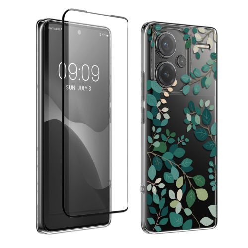 Set Husa si Folie de protectie Xiaomi Redmi Note 13 Pro Plus 5G, Multicolor, Silicon/Sticla securizata, KWM000020OY001C