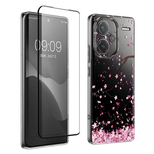 Set Husa si Folie de protectie Xiaomi Redmi Note 13 Pro Plus 5G, Multicolor, Silicon/Sticla securizata, KWM000020OY002C