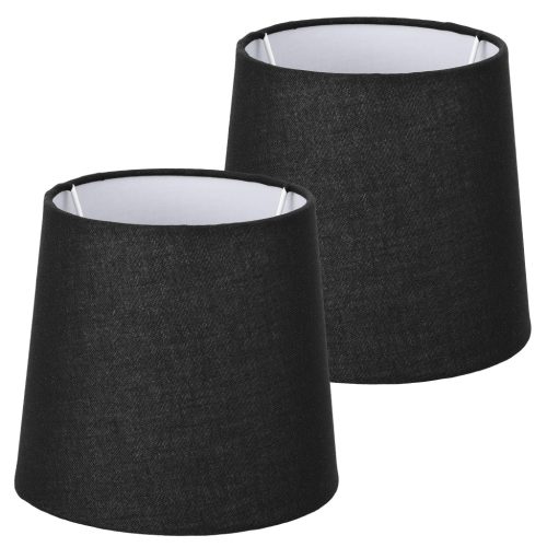 Set 2 Abajururi, E14, Negru/Alb, Navaris, NAV000012AE007C