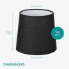 Set 2 Abajururi, E14, Negru/Alb, Navaris, NAV000012AE007C