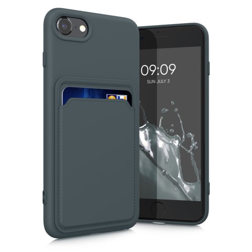Husa Apple iPhone SE (2022)/iPhone SE (2020)/iPhone 8, Verde inchis, Silicon, KWM0000134I019C