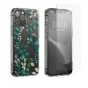 Set Husa si Folie de protectie Apple iPhone 12/iPhone 12 Pro, Multicolor, Silicon/Sticla securizata, KWM000022TI002C