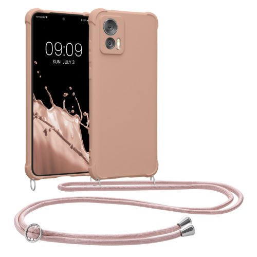 Husa cu jnur Motorola Edge 30 Neo, Crem, Silicon, KWM0000199S004C