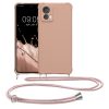 Husa cu jnur Motorola Edge 30 Neo, Crem, Silicon, KWM0000199S004C