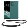 Husa cu jnur Motorola Edge 30 Neo, Verde, Silicon, KWM0000199S005C