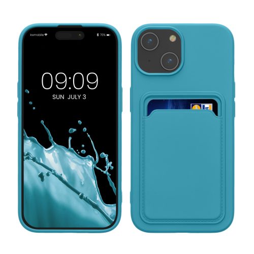 Husa Apple iPhone 15, Albastru deschis, Silicon, KWM000020EM007C