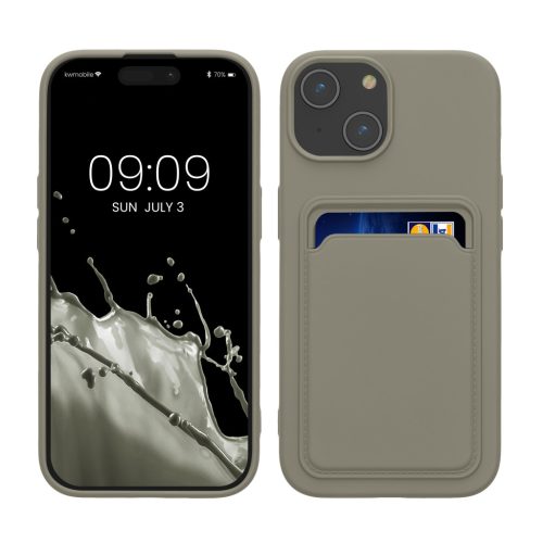 Husa Apple iPhone 15, Gri, Silicon, KWM000020EM011C