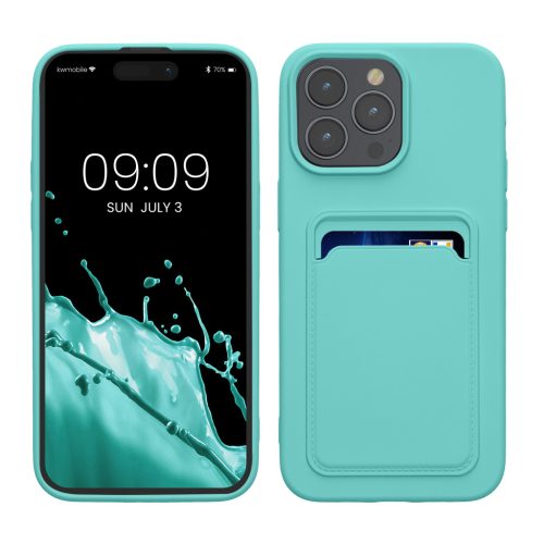 Husa Apple iPhone 15 Pro Max, Verde deschis, Silicon, KWM000020EP009C