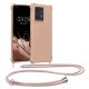 Husa cu jnur Motorola Edge 40 Neo, Crem, Silicon, KWM000022NX004C