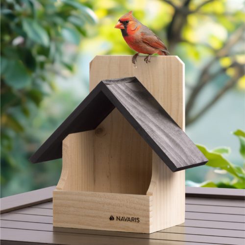 Cuib pentru pasari Navaris, rezistent la intemperii, 23.5x15x12 cm, lemn, NAV000013WK002C