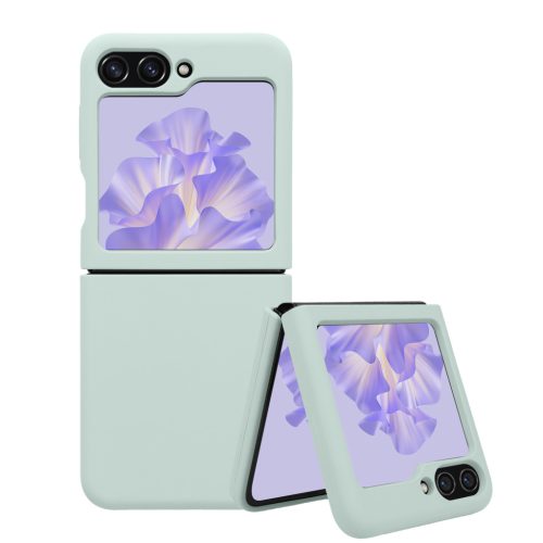 Husa Samsung Galaxy Z Flip5, Verde deschis, Silicon, KWM000021UD005C