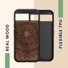 Husa Google Pixel 8a, Maro, Lemn/Silicon, KWM000020KV003C