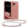 Husa cu jnur Google Pixel 8a, Roz, Silicon, KWM000020KW007C