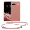 Husa cu jnur Google Pixel 8a, Roz, Silicon, KWM000020KW007C
