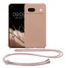 Husa cu jnur Google Pixel 8a, Crem, Silicon, KWM000020KW008C