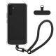 Husa cu jnur detasabil Samsung Galaxy A54 5G, Transparent/Negru, Silicon, KWM000021UI001C