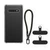 Husa cu jnur detasabil Samsung Galaxy S10, Transparent/Negru, Silicon, KWM000021UJ001C