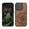 Husa Apple iPhone 15 Pro, Maro, Lemn/Silicon, KWM000020EI002C