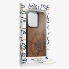 Husa Apple iPhone 15 Pro, Maro, Lemn/Silicon, KWM000020EI003C