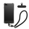 Husa cu jnur detasabil Apple iPhone SE (2022)/iPhone SE (2020)/iPhone 8, Transparent/Negru, Silicon, KWM000022TJ001C
