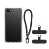 Husa cu jnur detasabil Apple iPhone SE (2022)/iPhone SE (2020)/iPhone 8, Transparent/Negru, Silicon, KWM000022TJ001C