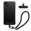 Husa cu jnur detasabil Apple iPhone 11, Transparent/Negru, Silicon, KWM000022TK001C