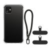 Husa cu jnur detasabil Apple iPhone 11, Transparent/Negru, Silicon, KWM000022TK001C