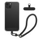 Husa cu jnur detasabil Apple iPhone 14, Transparent/Negru, Silicon, KWM000022TM001C