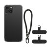 Husa cu jnur detasabil Apple iPhone 14, Transparent/Negru, Silicon, KWM000022TM001C