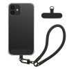 Husa cu jnur detasabil Apple iPhone 12, Transparent/Negru, Silicon, KWM000022TN001C