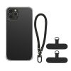Husa cu jnur detasabil Apple iPhone 12 Pro, Transparent/Negru, Silicon, KWM000022TO001C
