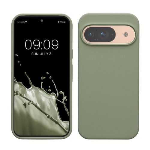 Husa Google Pixel 9/Pixel 9 Pro, Verde deschis, Silicon, KWM000020PI012C