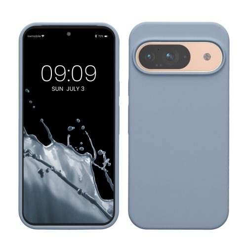 Husa Google Pixel 9/Pixel 9 Pro, Albastru deschis, Silicon, KWM000020PI013C