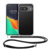 Husa cu jnur Google Pixel 9/Pixel 9 Pro, Transparent/Negru, Silicon, KWM000020PR001C