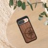 Husa Google Pixel 9/Pixel 9 Pro, Maro, Lemn/Silicon, KWM000020PT001C