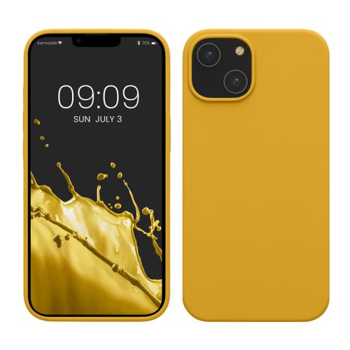 Husa Apple iPhone 14, Galben, Silicon, KWM000016NI049C